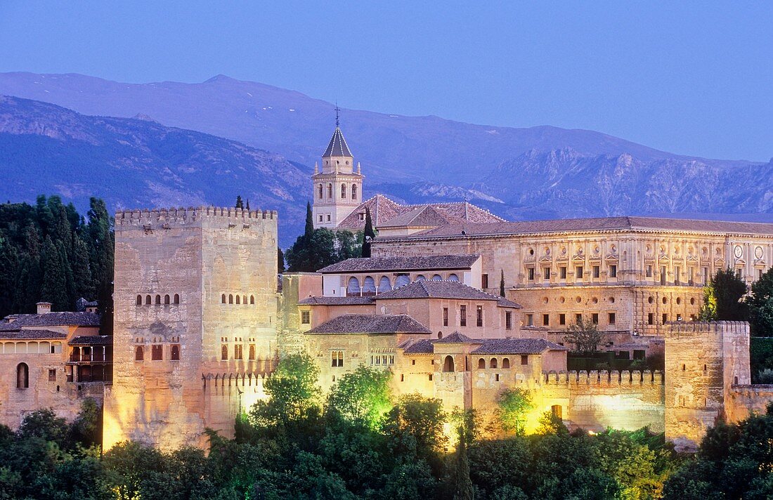 Alhambra and Sierra Nevada, Granada Andalusia, Spain