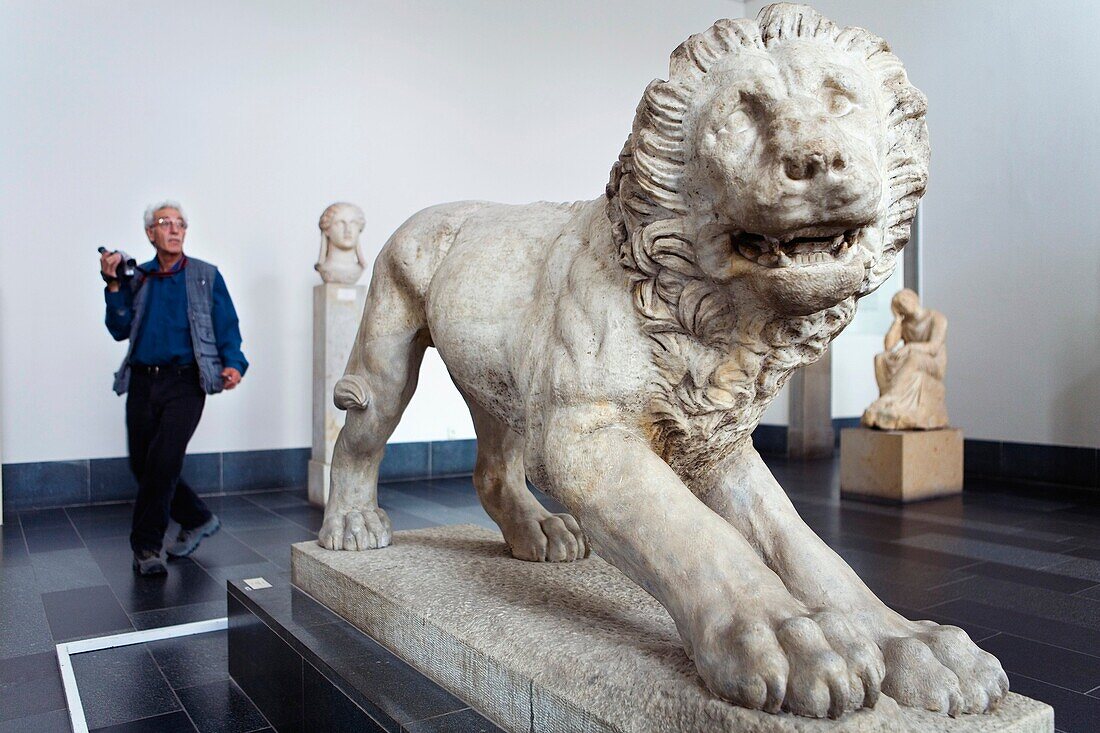 Museum Island Pergamonmuseum Lion from Athenas 320 BC Berlin Germany