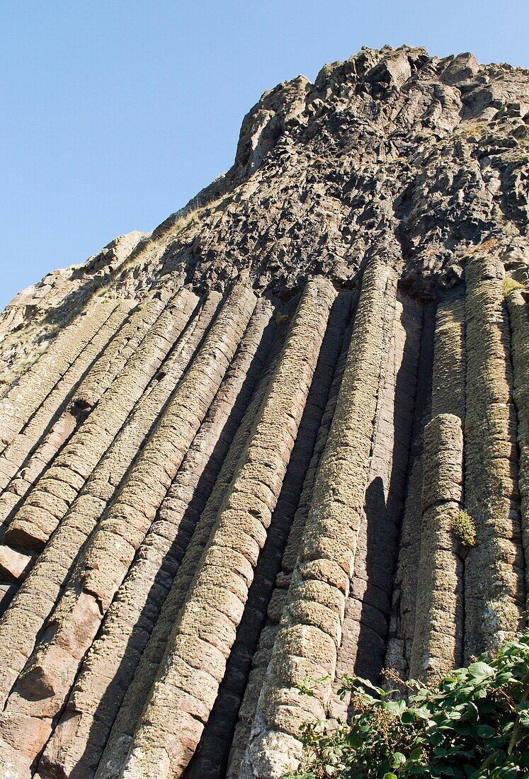 The Giants Causeway near Bushmills, County Antrim, Ireland Volcanic basalt hexagonal columns of the Giant’s Organ formation