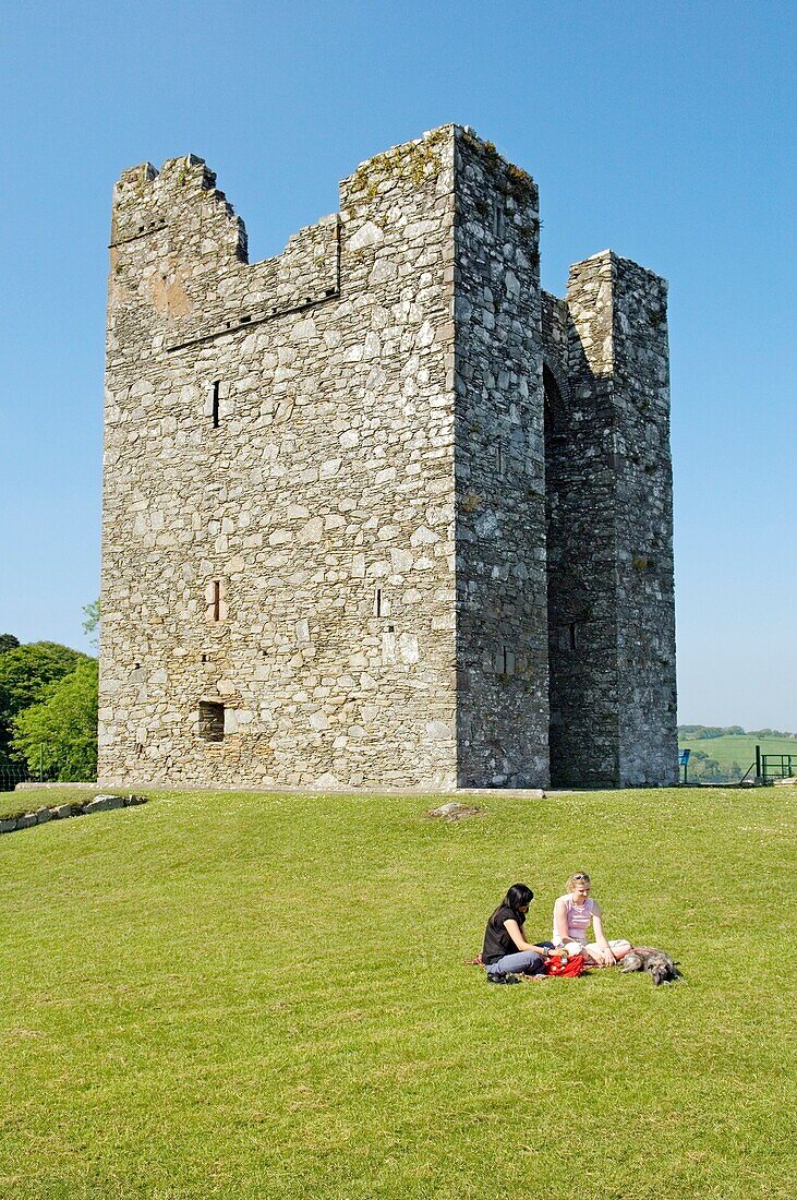 The Audleys Castle tower house on shore of Strangford Lough, County Down, dates from around 1550 Northern Ireland