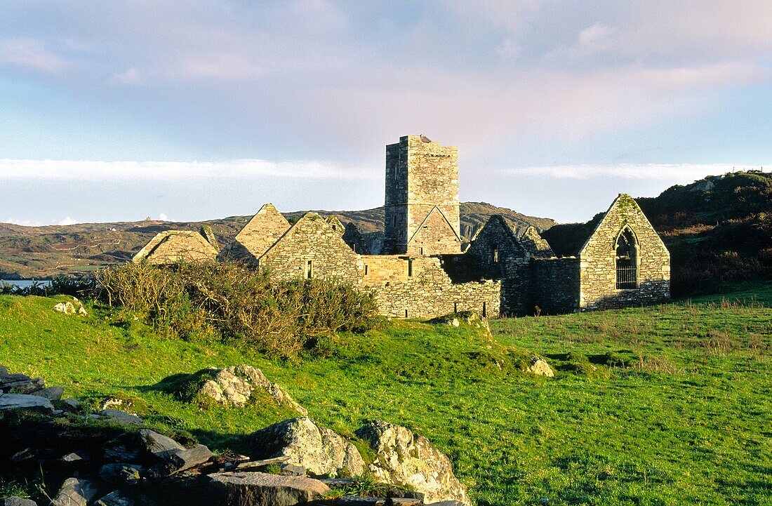 Ruins of the Franciscan friary on Sherkin Island, County Cork, Ireland