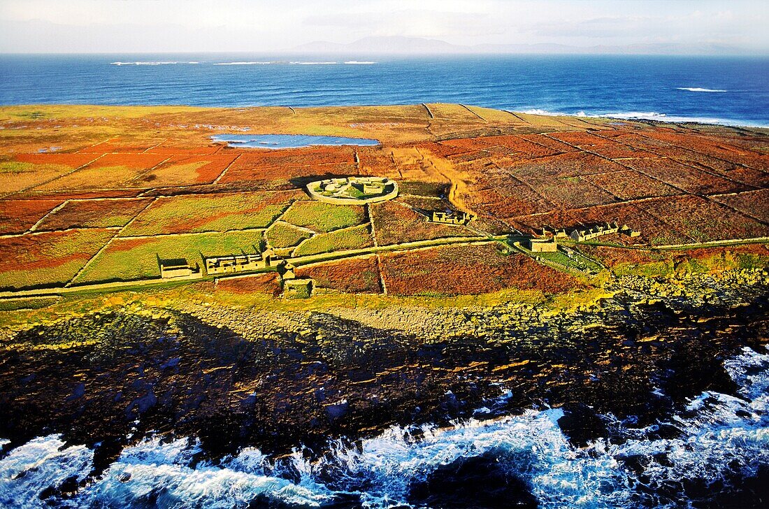 Inishmurray island, County Sligo, Ireland Early Celtic Christian ring fort cashel monastic settlement and fisherman's cottages