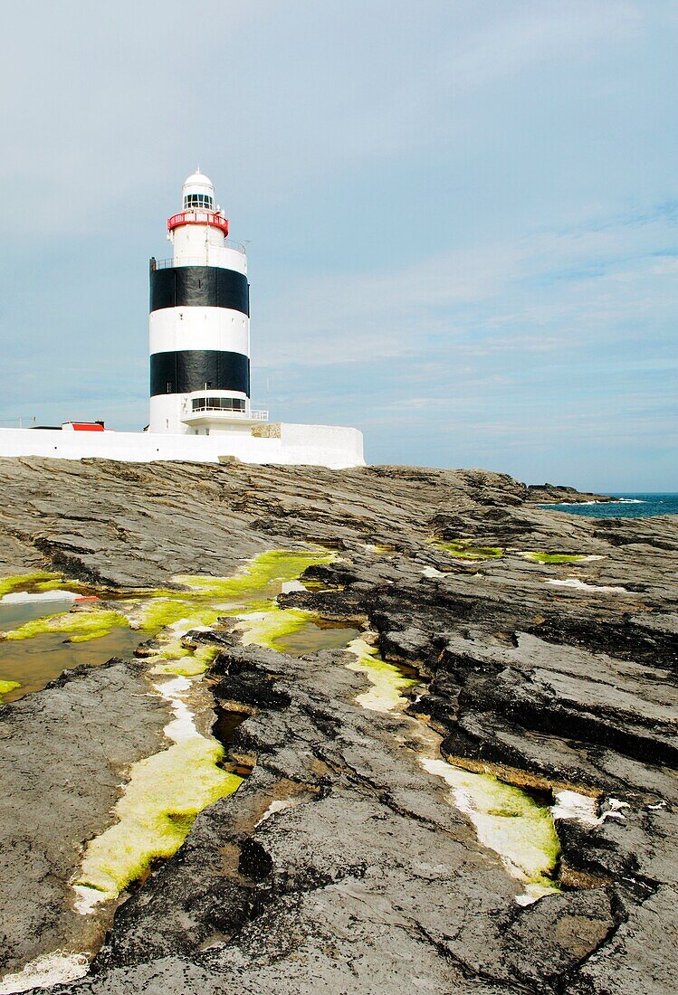 Hook Head lighthouse at the mouth of the River Barrow and Waterford Harbour in County Wexford Ireland dates from the 13th C