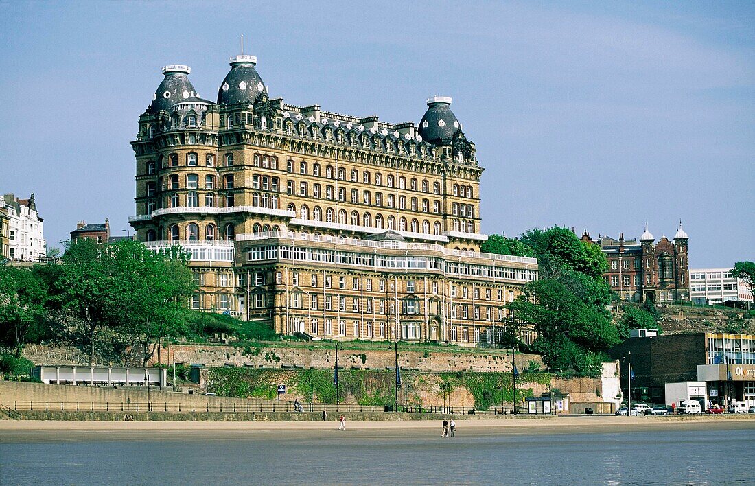 The Grand Hotel on the South Bay at Scarborough, North Yorkshire, England Amongst the largest in the world when built in 1867