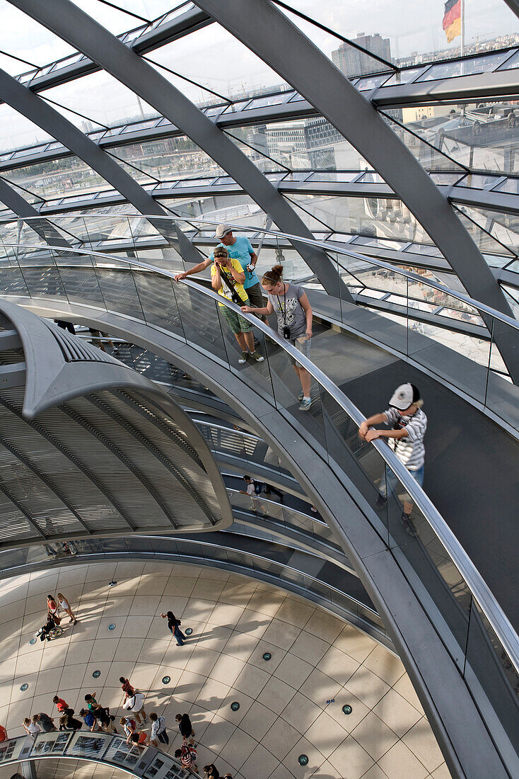 Innenansicht der Reichstagskuppel, Reichstag, Berlin, Deutschland