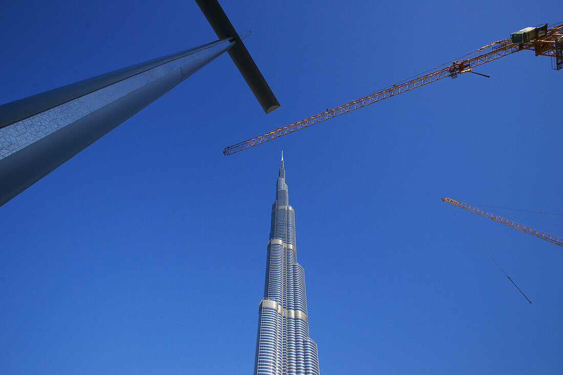 Burj Khalifa, Burj Chalifa, 828 Meter high, Construction Area, Dubai, United Arab Emirates, UAE