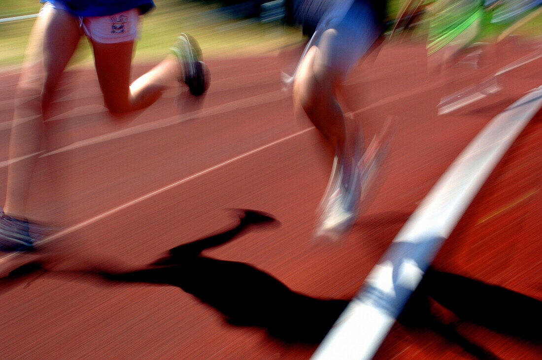 Track running - blurred action, Running, Leisure & Activities