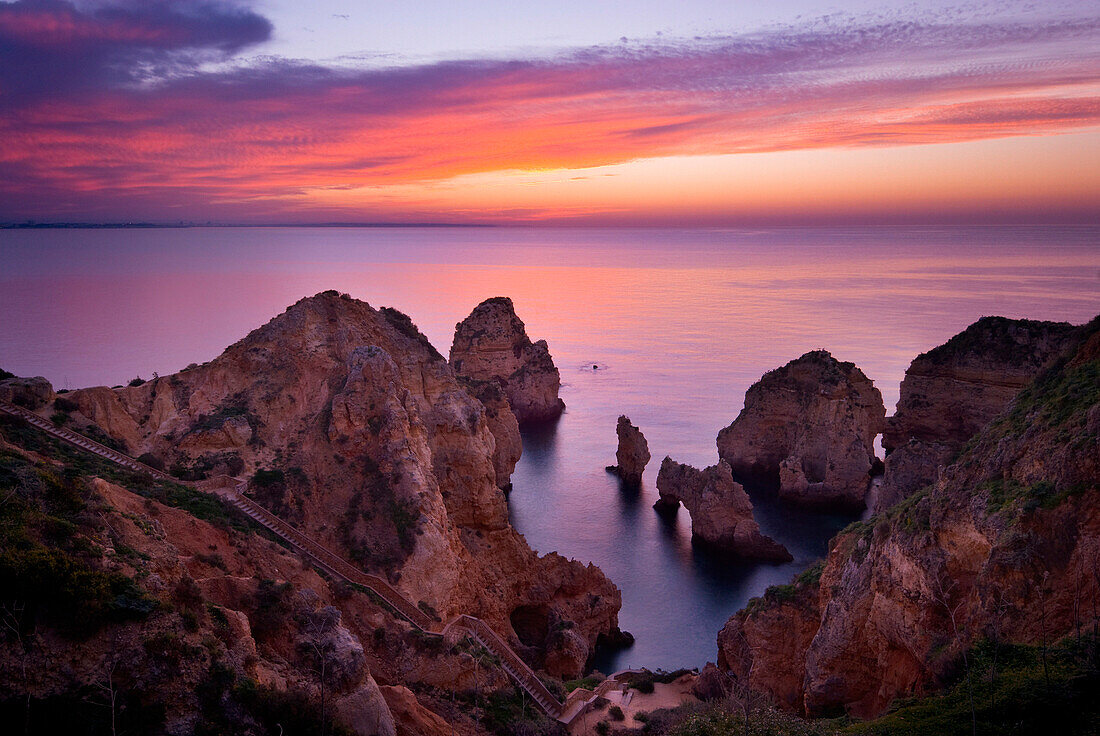 Ponta da Piedade at sunrise, Lagos - near, Algarve, Portugal