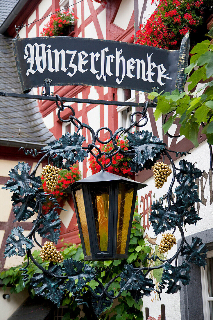 Ornate lamp, Koblenz, Rhineland-Palatinate, Germany