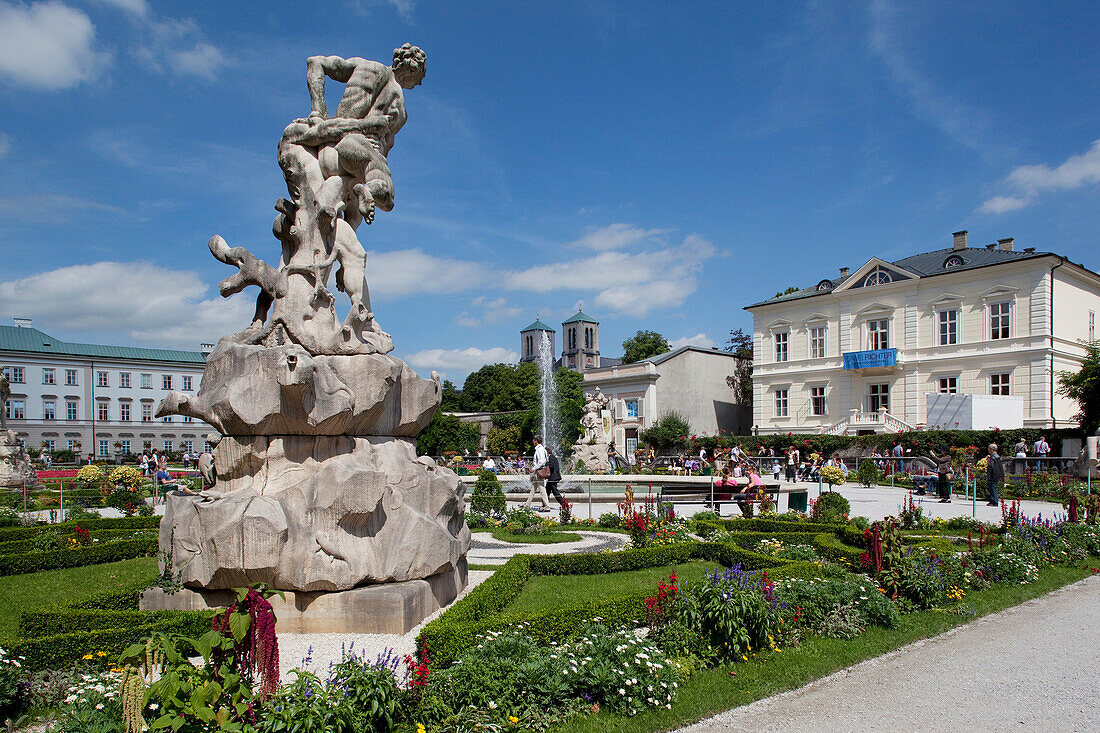 Mirabell Gardens, Statue & Flowers, Salzburg, Salzburger Land, Austria