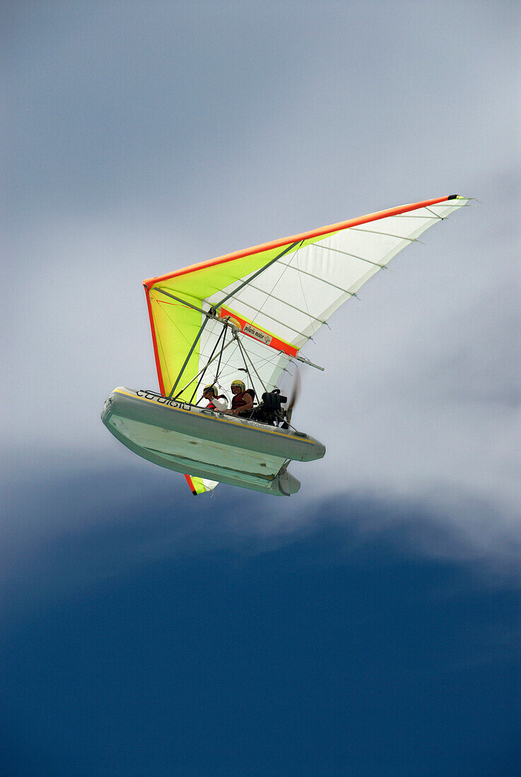 Microlight flying boat, Varadero, Cuba, Caribbean