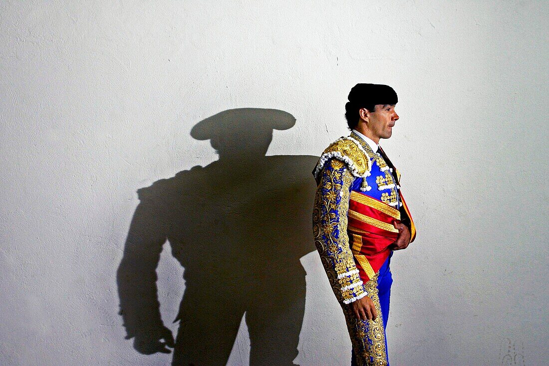 Spanish matador Manuel JesusEl Cid,  waits to enter the bullring at the start of the Santiago bullfighting fair in the northern Spanish town of Santander