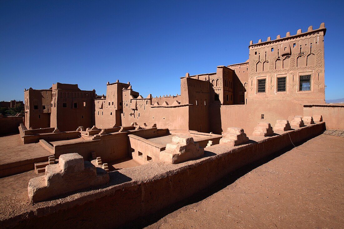 The terrace of Taourirt Kasbah, Ouarzazate, Morocco