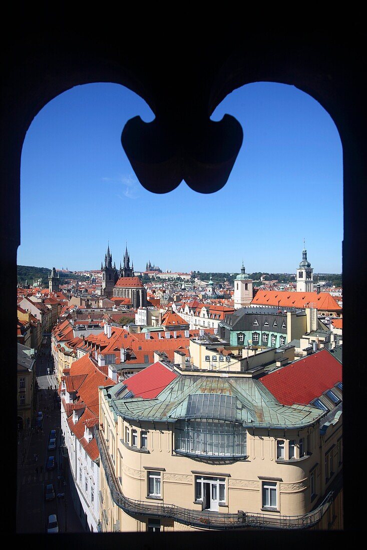 The city seen from the Powder Tower, Prague, Czech Republic