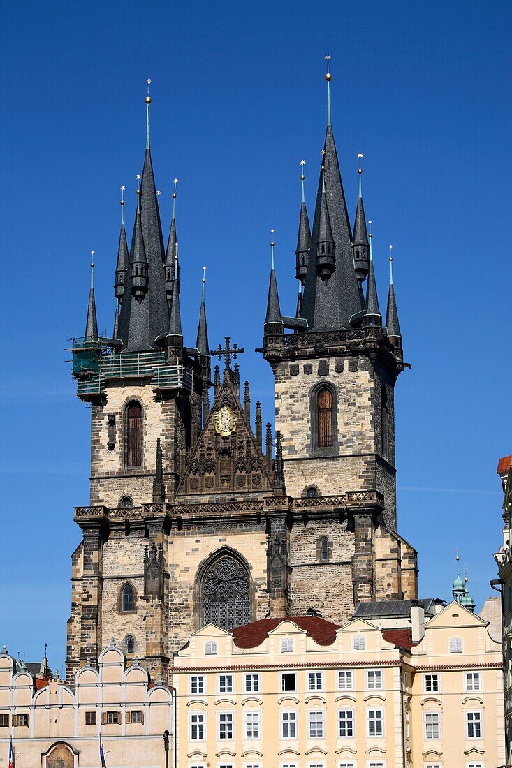 Church of Our Lady before Týn in the Old town Stare Mesto, Prague, Czech Republic