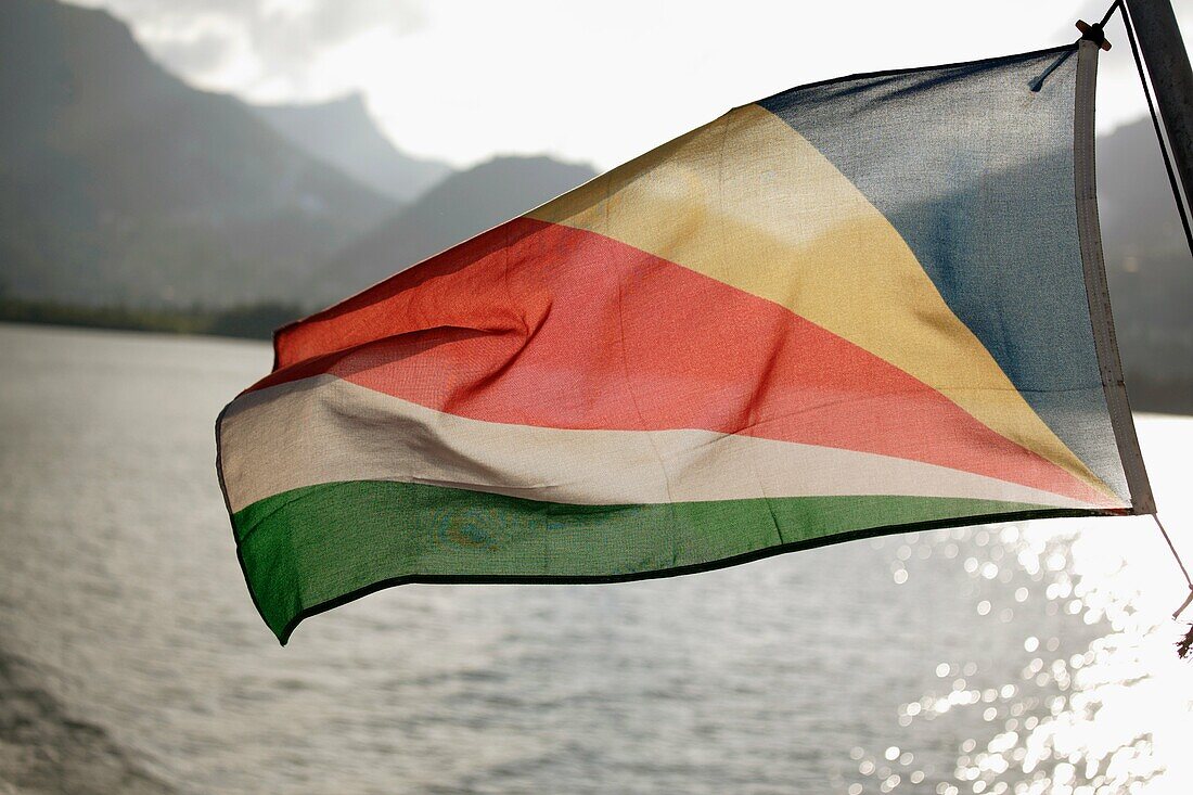 Colorful national flag of Seychelles