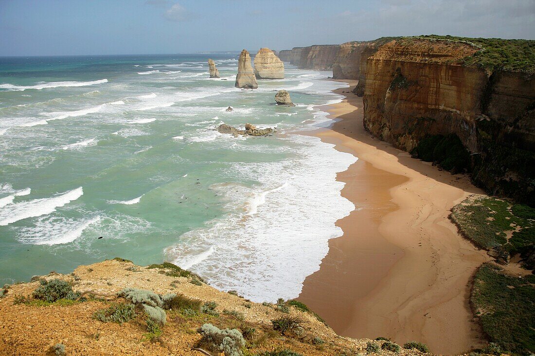 the famous coast with Twelve Apostles at the Port Campbell National Park, Great Ocean Road, Victoria, Australia