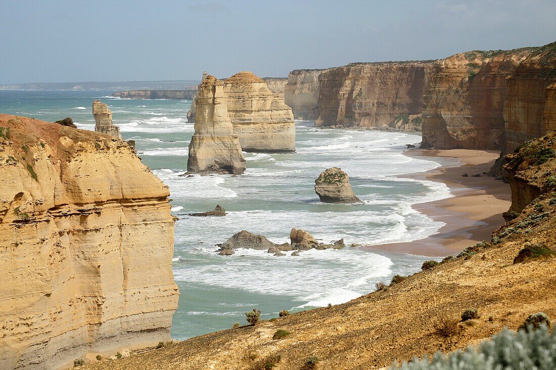 the famous coast with Twelve Apostles at the Port Campbell National Park, Great Ocean Road, Victoria, Australia
