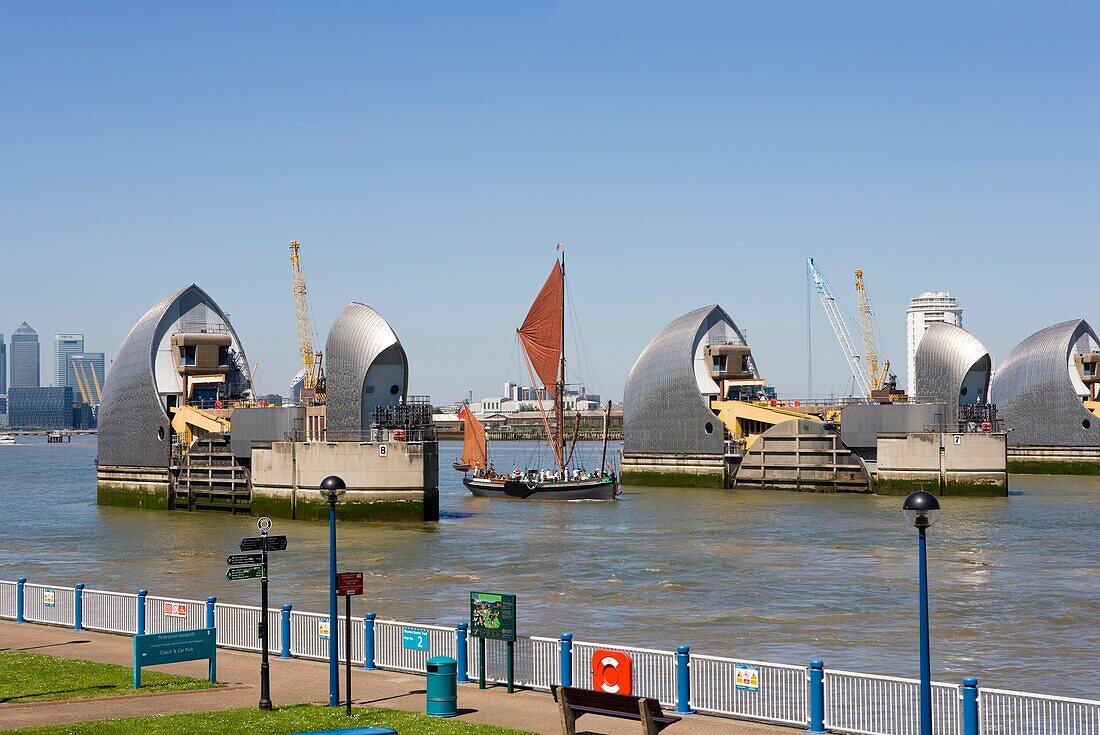 Thames Barrier, Woolwich, London, England.