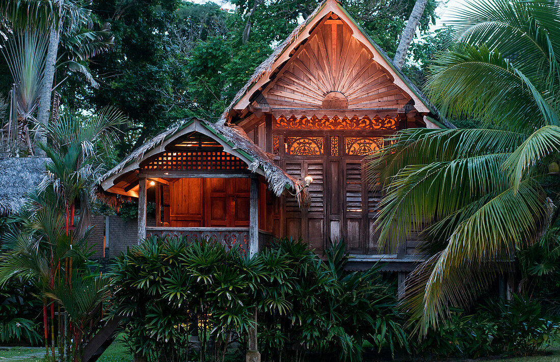 Traditional Malay house, Bon Ton Resort, Lankawi Island, Malaysia, Asia