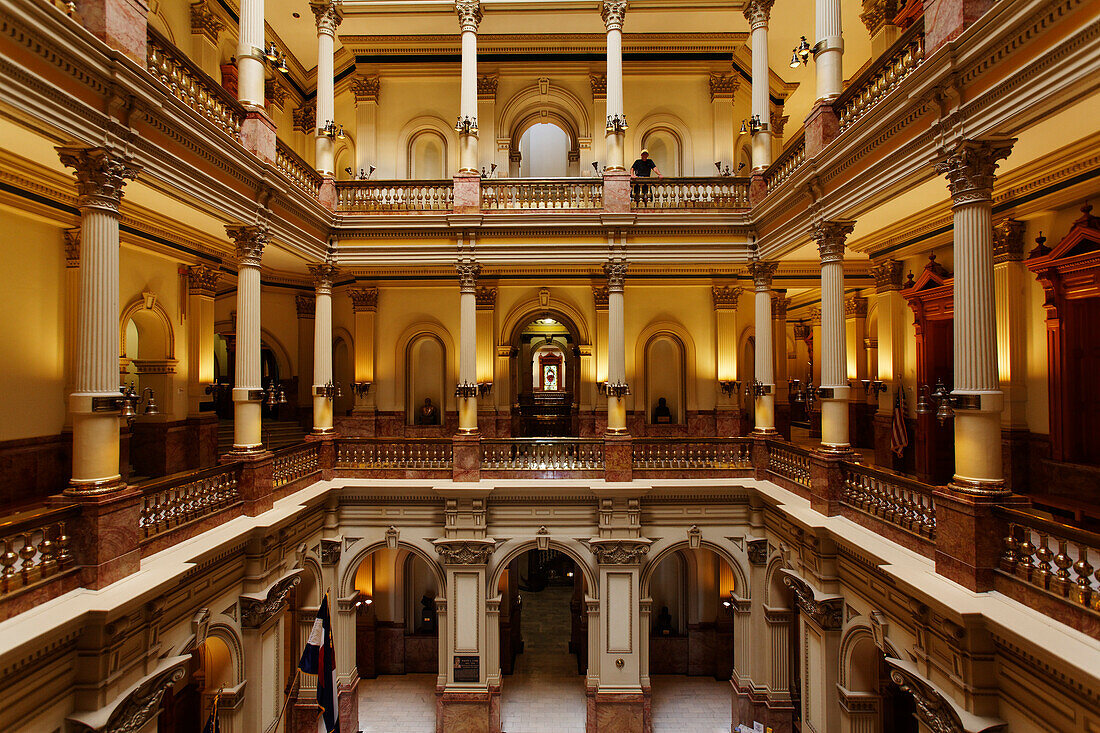 courtyard in the Capitol, architect Elijah E. Myers, 200 East Colfax Avenue, Denver, Colorado, USA, North