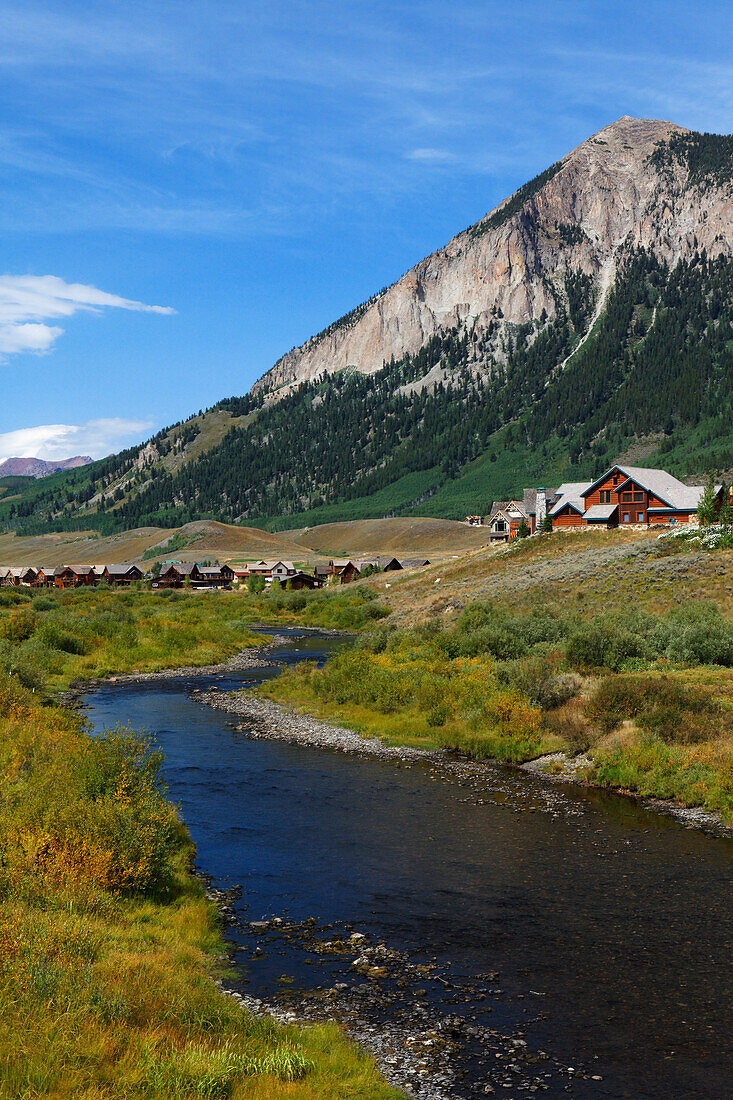 Slate River und Crested Butte, Colorado, USA, Nordamerika, Amerika