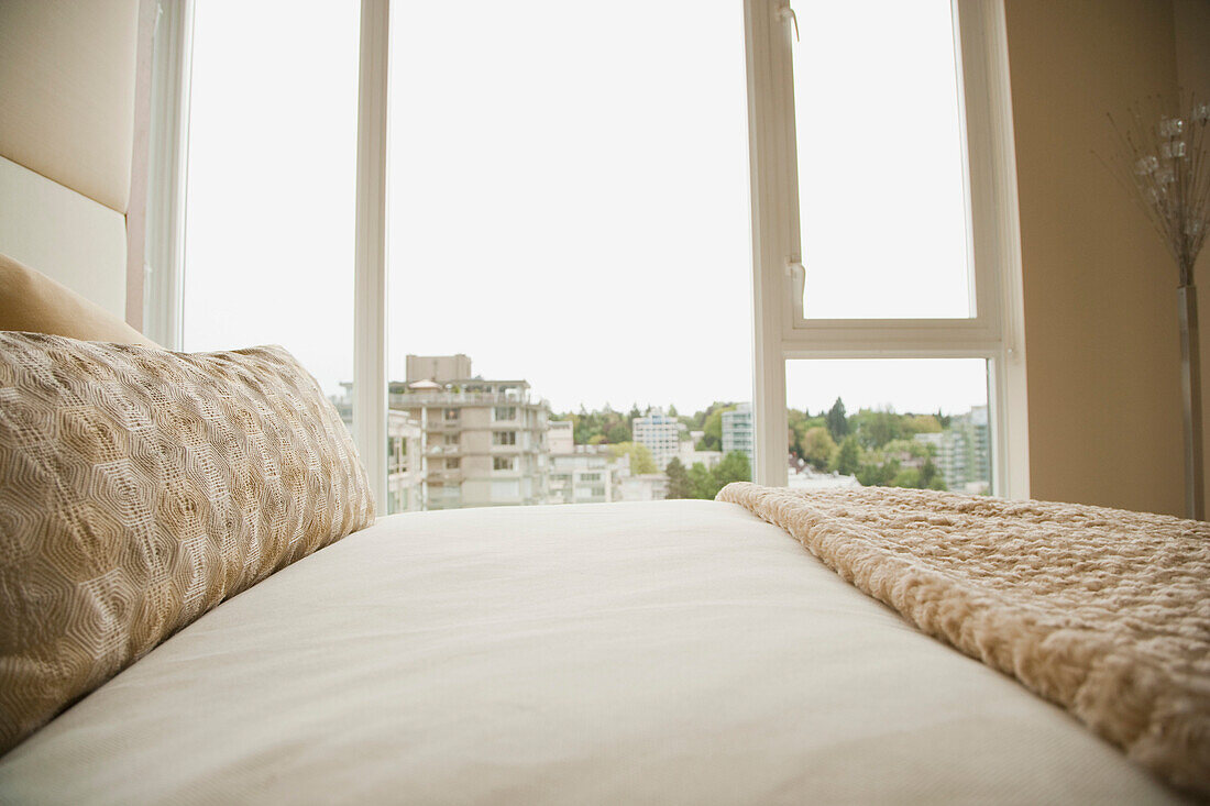 Monochromatic Bedroom, Vancouver, BC, Canada