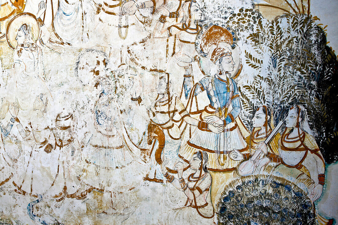 Wall Art at Bagore-Ki-Haveli, Udaipur, Rajastan, India