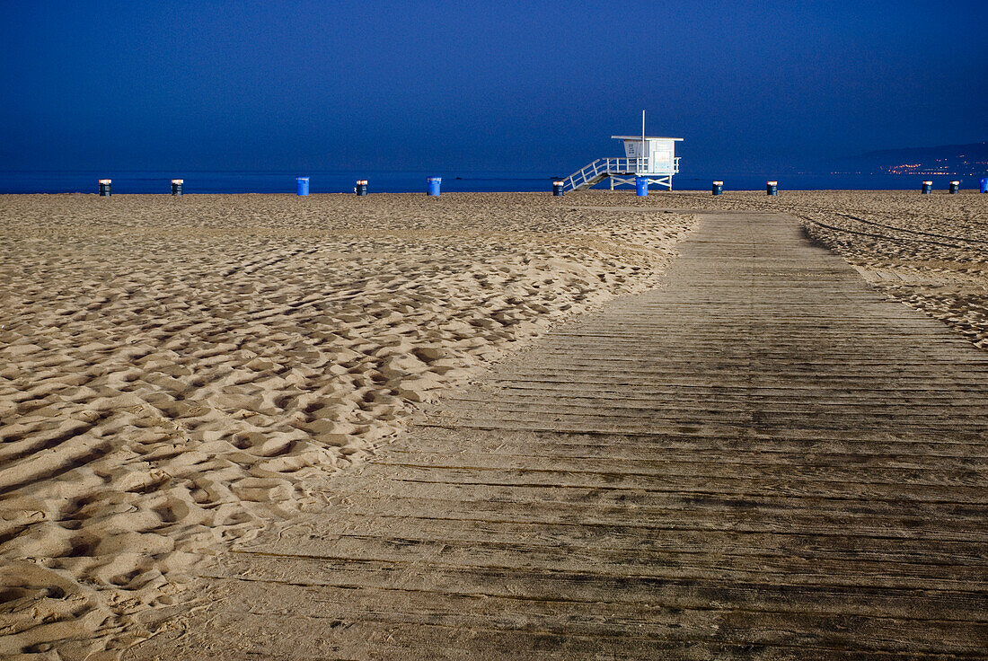 Path on Beach, Santa Monica, California, United States