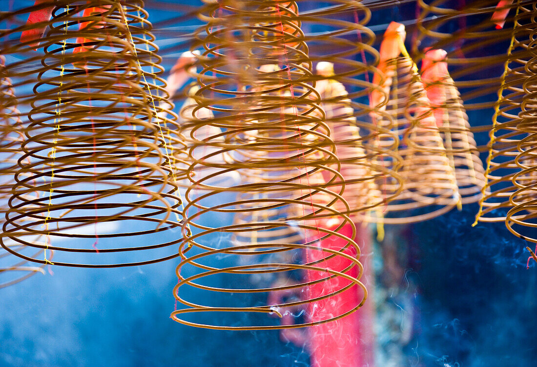 Hanging Incense Coils in Smoke, Saigon, Ho Chi Minh City, Vietnam