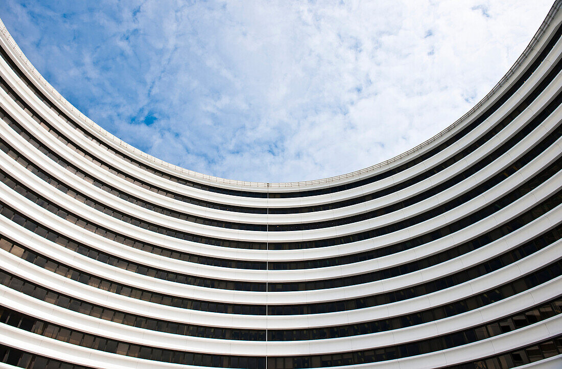 Modern Curved Building, Hong Kong, China