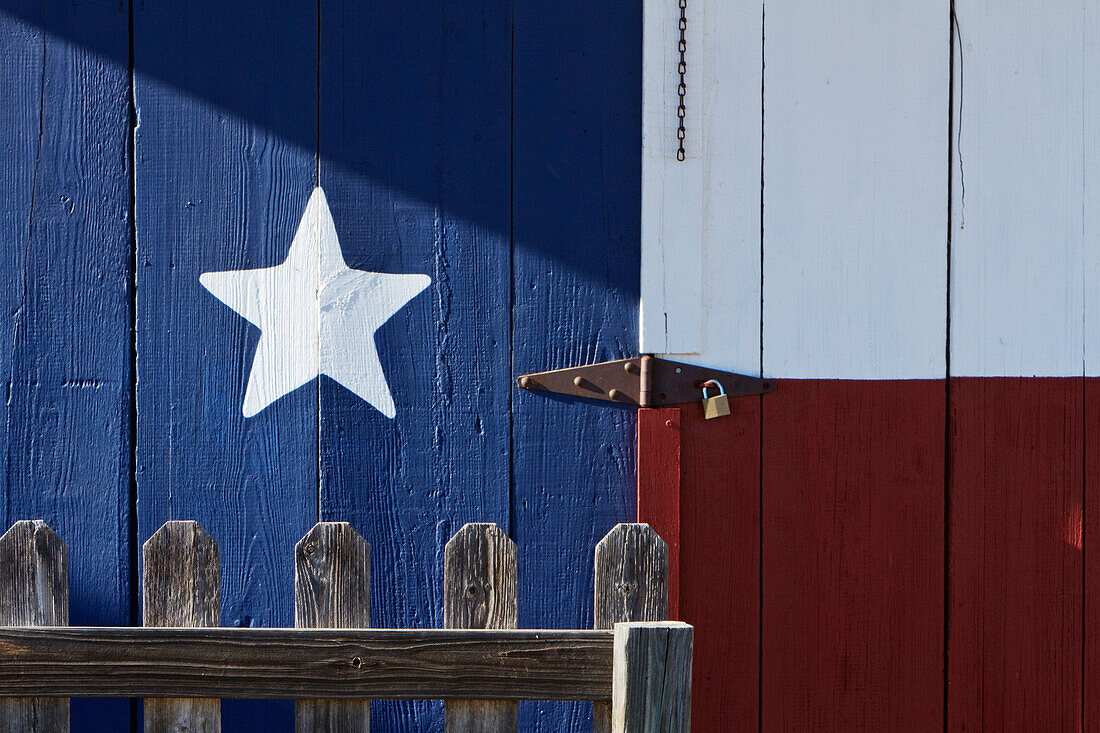 Texas Flag Painted on a House, Texas, USA