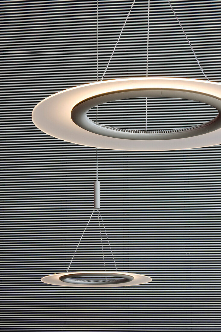 Circular Modern Interior Lighting Fixtures, Dallas, Texas, USA