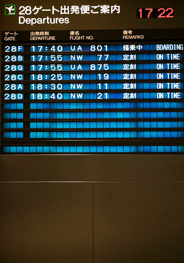Flight Departure Board, Beijing, China