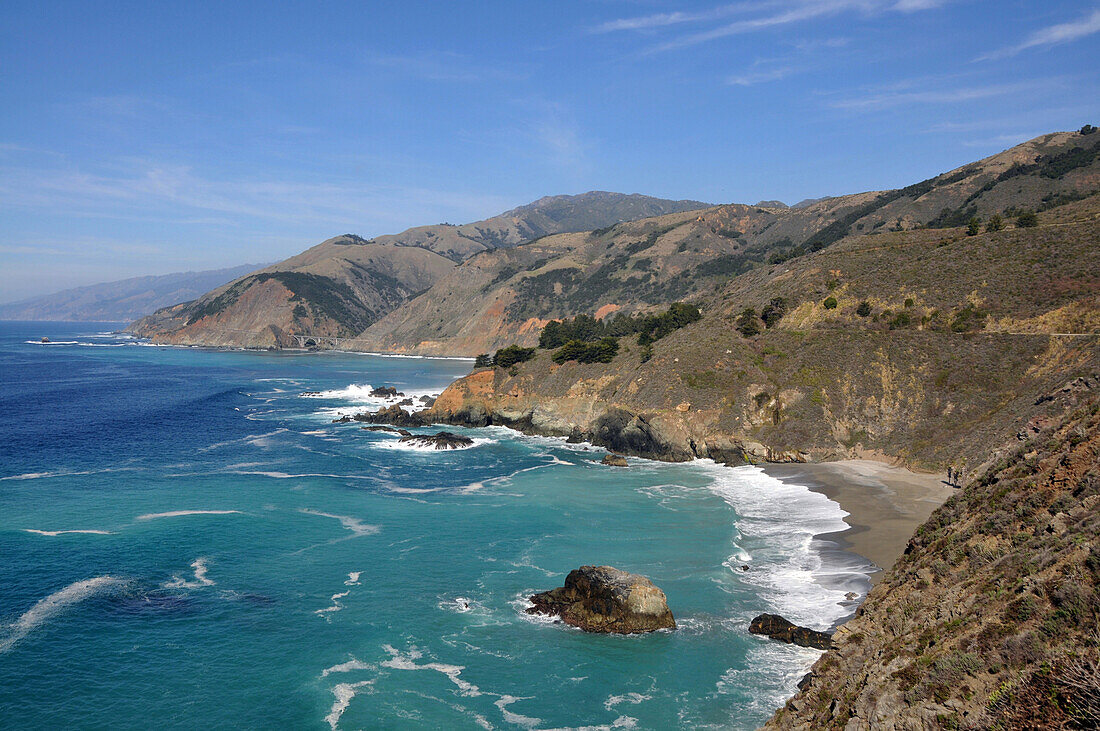 Coast area at Higway 1, Pacific rim, California, USA, America