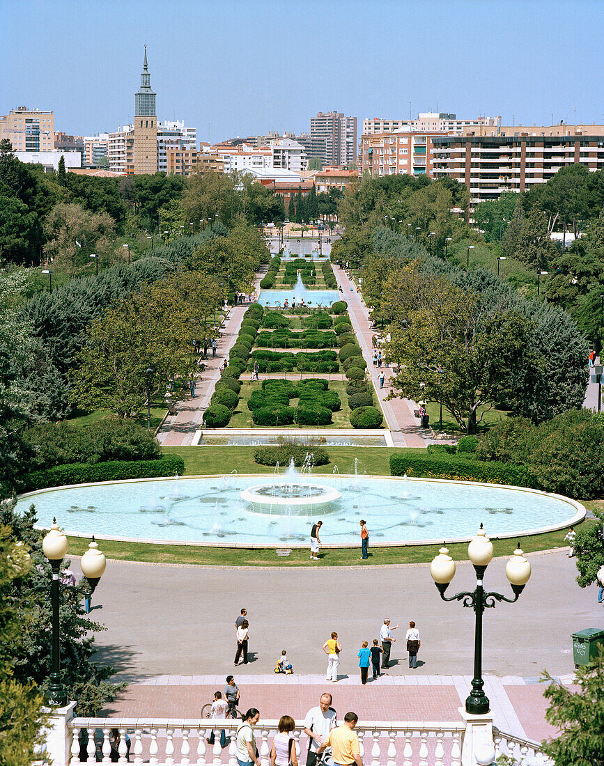 Stadtpark, Parque Primo de Rivera, Saragossa, Aragonien, Spanien