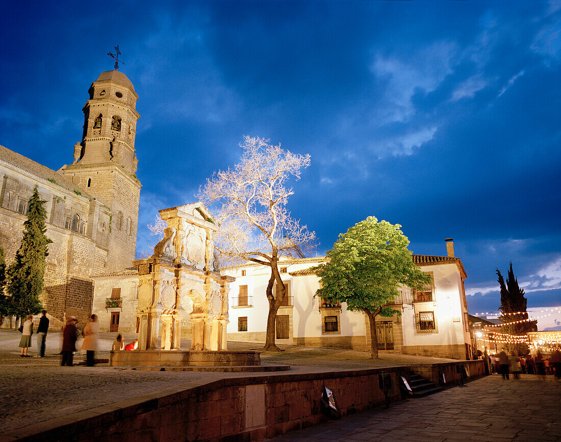 Cathedral of Santa Maria in the evening, Baeza, Andalusia, Spain