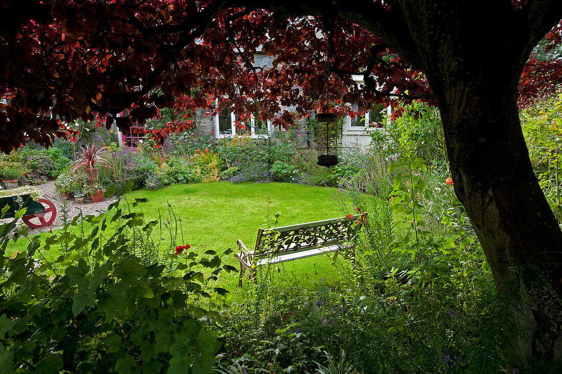 Garden in Fordyce, Aberdeenshire, Schottland