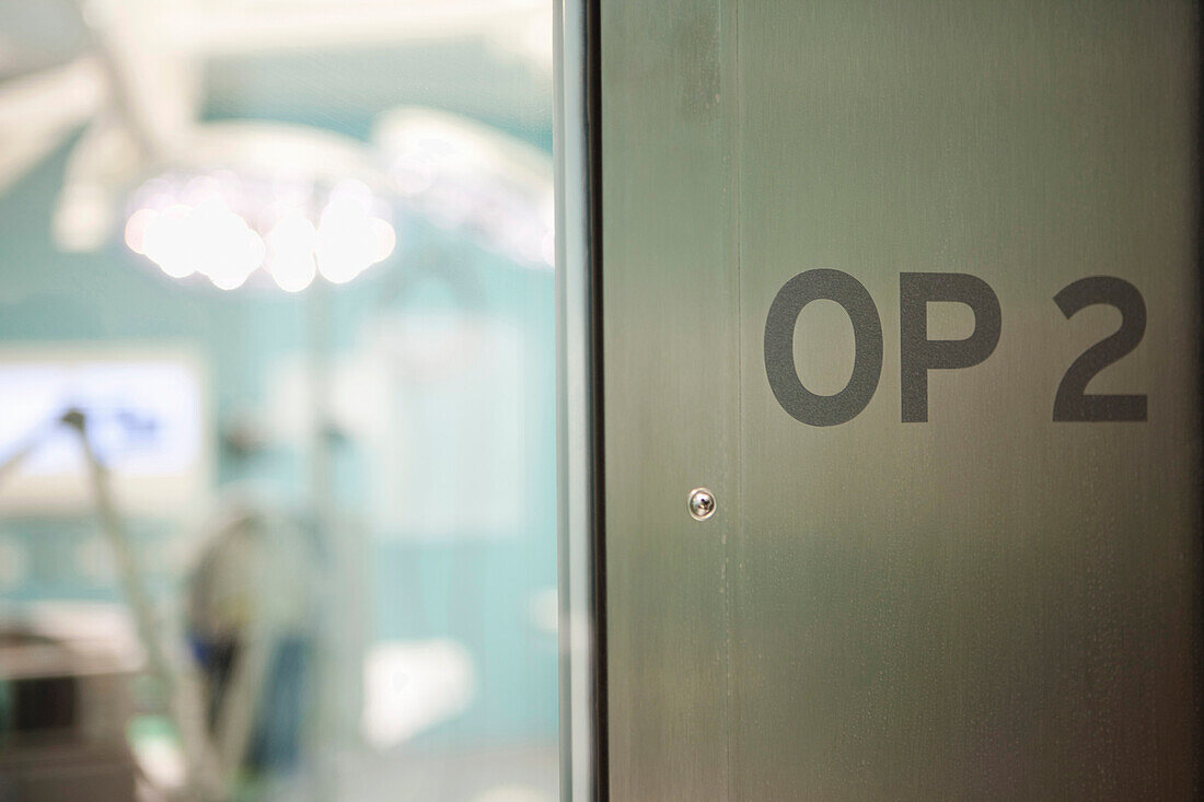 Entrance to operating room, Munich, Germany