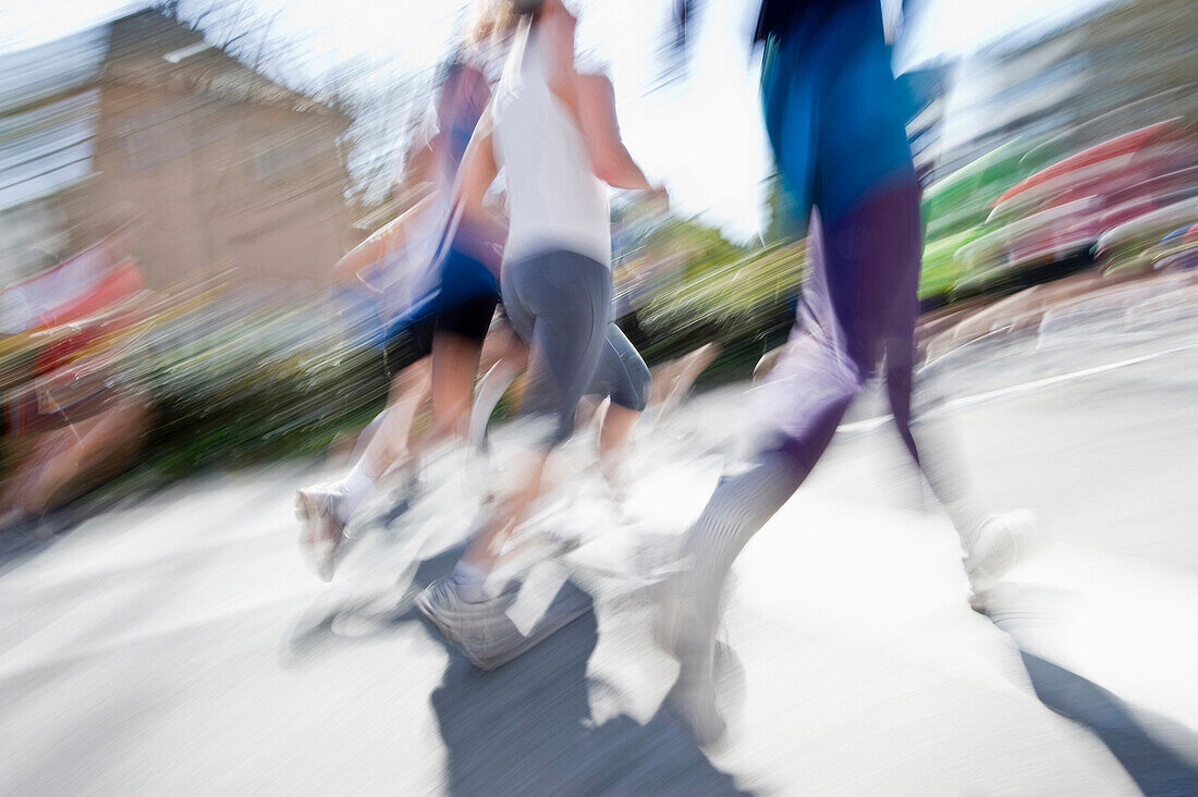 Marathonläufer, Freiburg im Breisgau, Baden-Württemberg, Deutschland