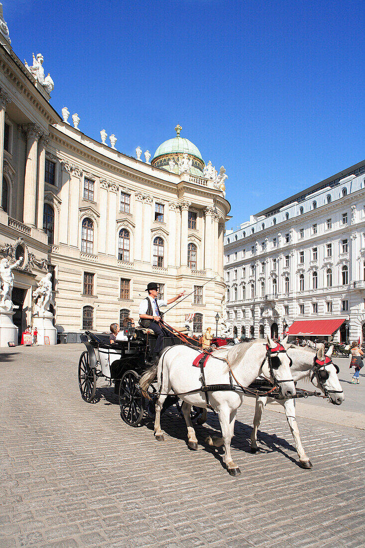 Fiaker in Michaelerplatz, Vienna, Austria