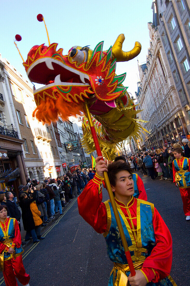 Chinese New Year - Dragon Dance, London, UK - England