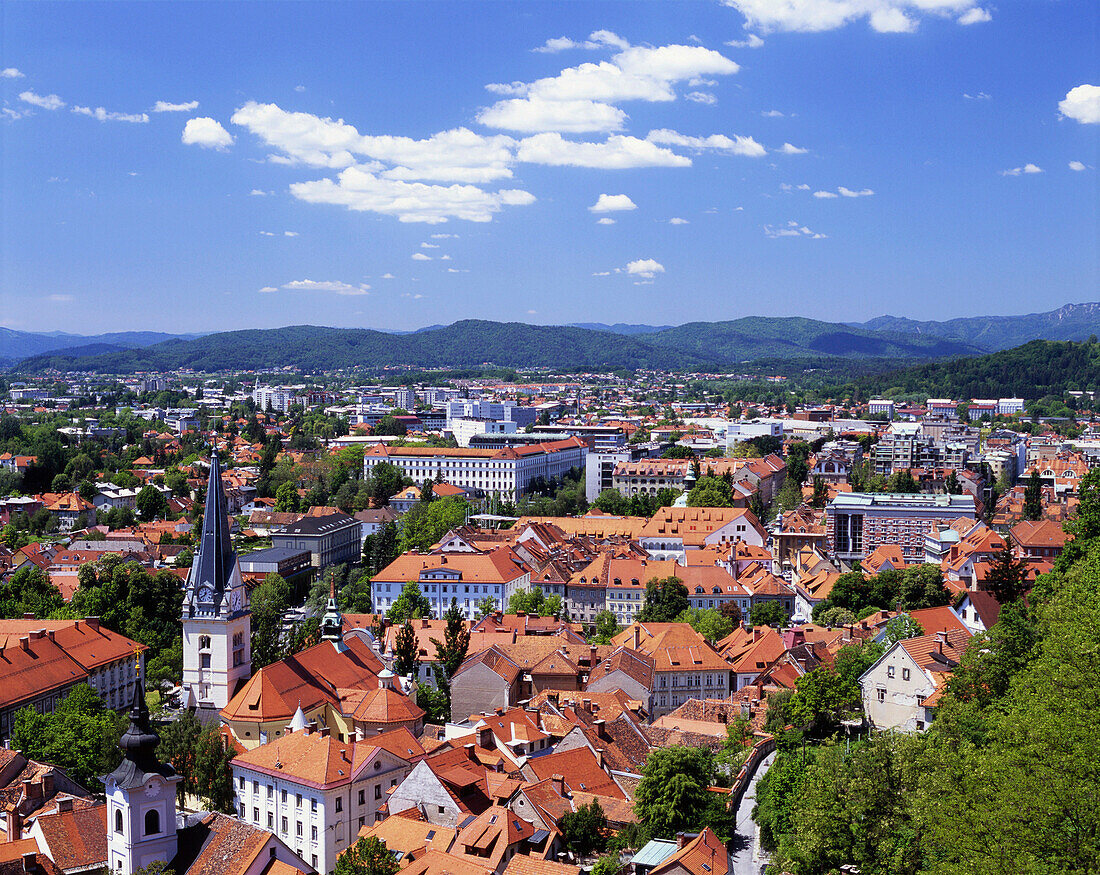 View over city, Ljubljana, Slovenia