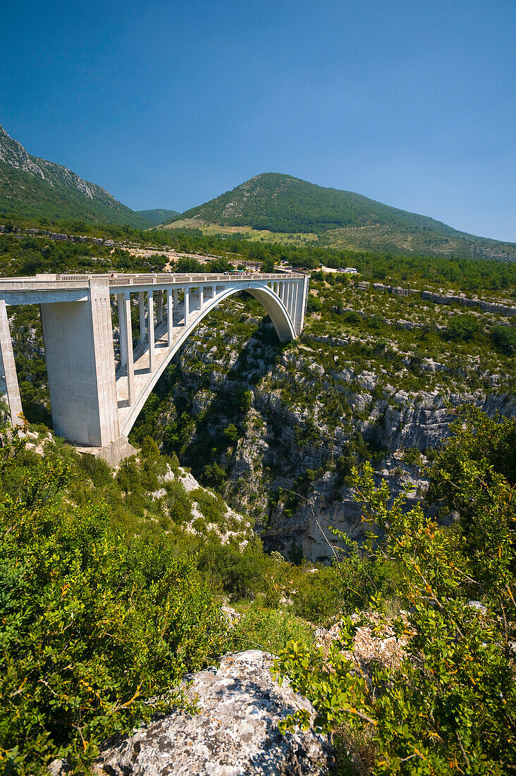 Bridge over River Verdon, Gorges du Verdon, Provence, France