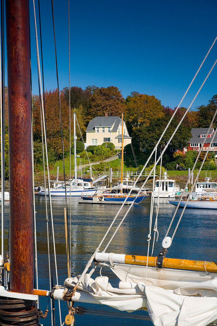 Harbour in autumn, Camden, Maine, USA