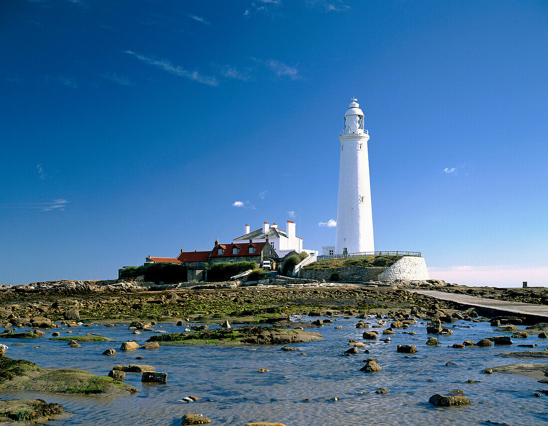 St Marys Lighthouse, Whitley Bay, Tyne and Wear, UK - England