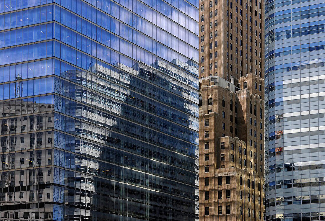 Reflection, Highlines, Downtown, New York City, New York, USA, North America, America