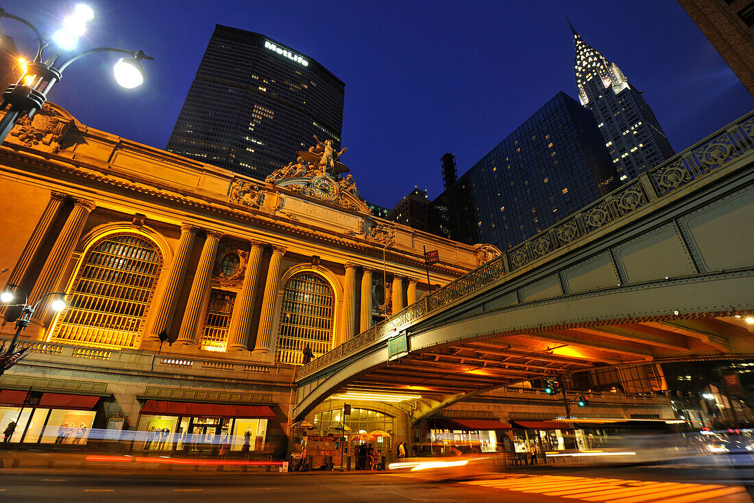 Pershing Square, Grand Central Station, Chrysler building, Manhattan, USA, New York City, New York, USA, North America, America