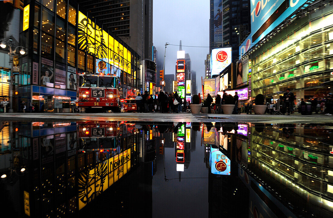 Times Square at hight, Manhatan, New York City, New York, USA, North America, America