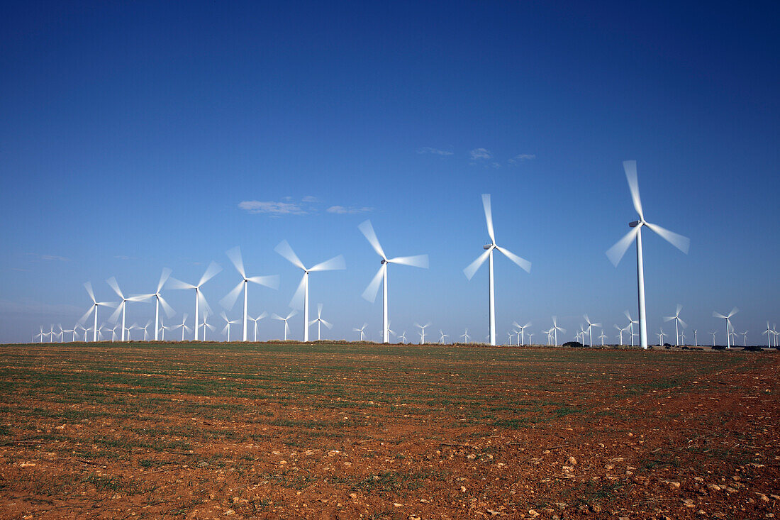 Windpark Atalaya de Canavate, Honrubia, La Mancha, Castilla, Spain